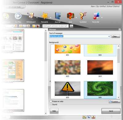 Message Manager - send messages to student computers in a click